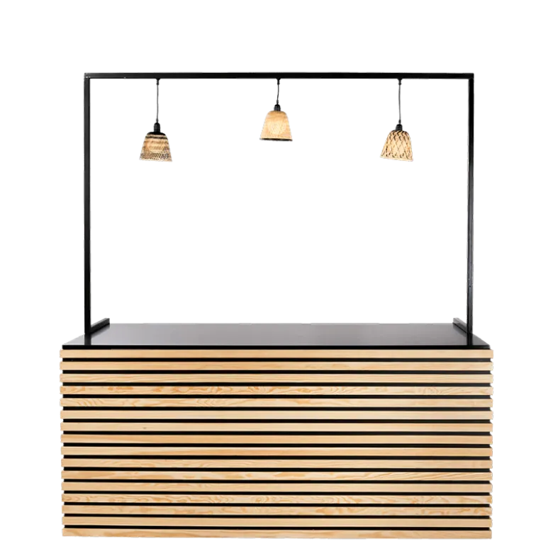 Arche abat jour Rotin pour buffet pliant