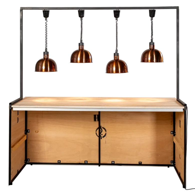 Arche lampe chauffe-plat L 2 m H 117 cm