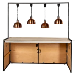 Arche lampe chauffe-plat L 2 m H 117 cm