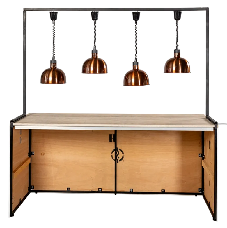 Arche lampe chauffe-plat L 2 m H 117 cm