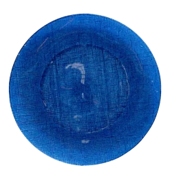 Assiette de présentation bleue en verre Ø 32 cm