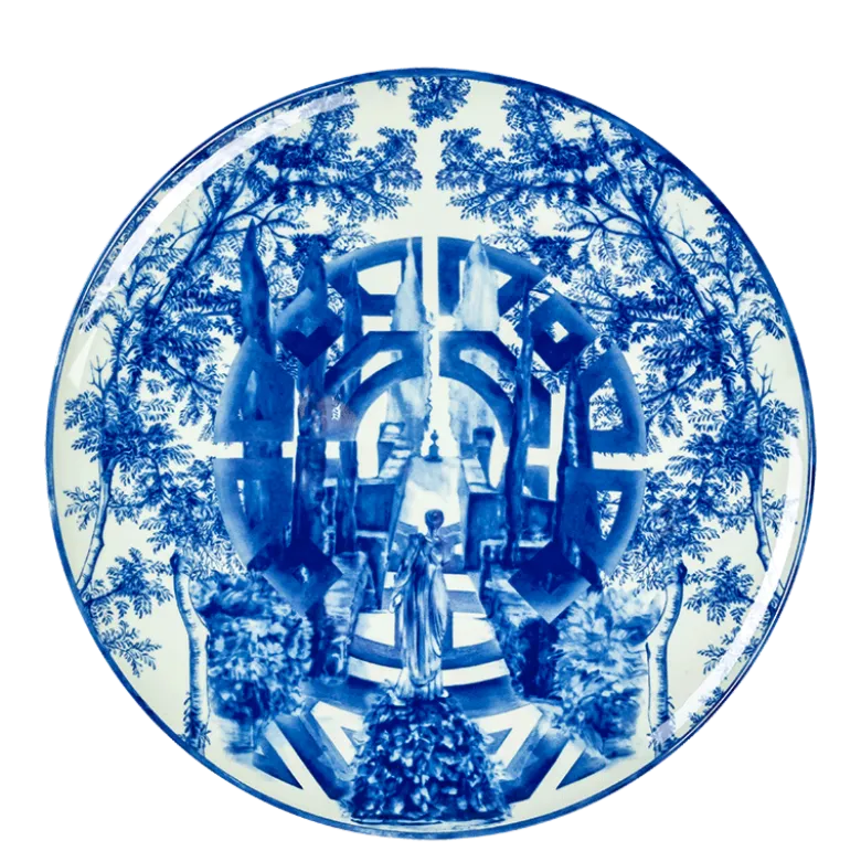 Assiette de présentation Capri bleue Ø 32,5 cm