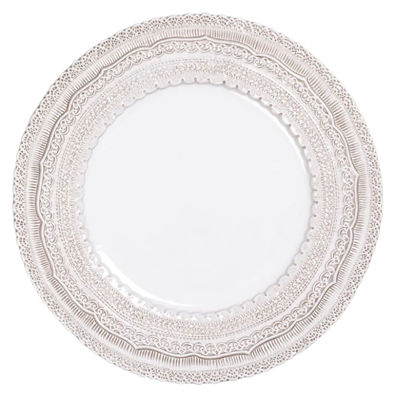Assiette de présentation Dentelle crème Ø 33 cm