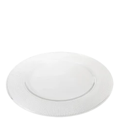 Assiette de présentation Diamant en verre Ø 32 cm