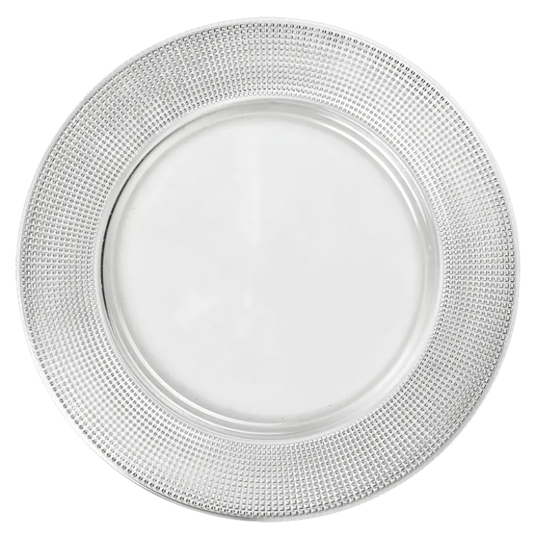 Assiette de présentation Diamant en verre Ø 32 cm