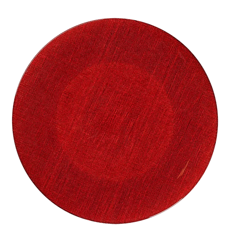 Assiette de présentation rouge en verre Ø 32 cm