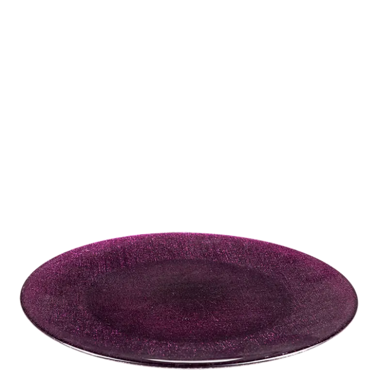 Assiette de présentation Strass prune Ø 32 cm