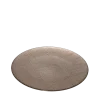 Assiette de présentation taupe en verre Ø 32 cm