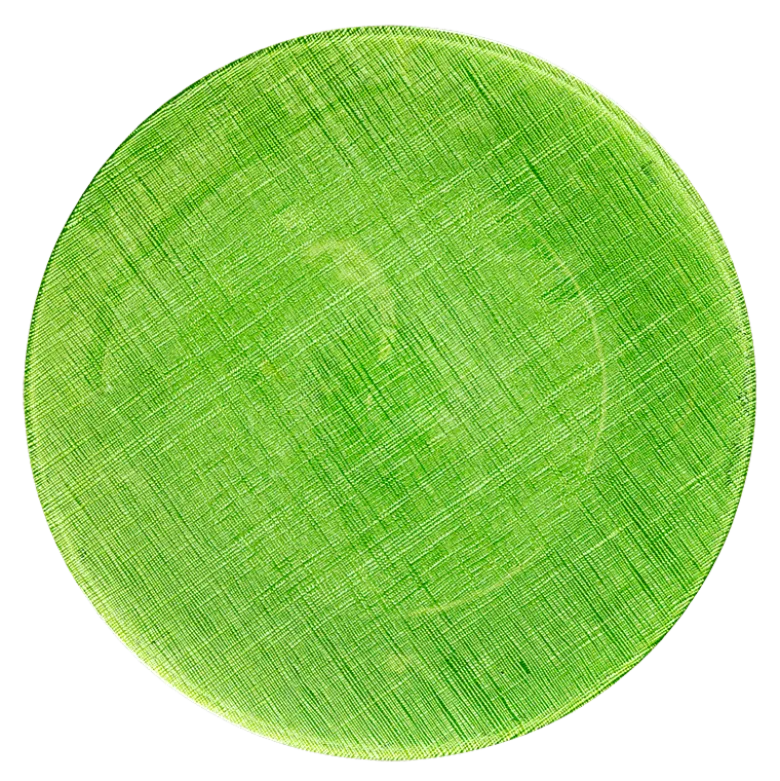 Assiette de présentation verte en verre Ø 32 cm