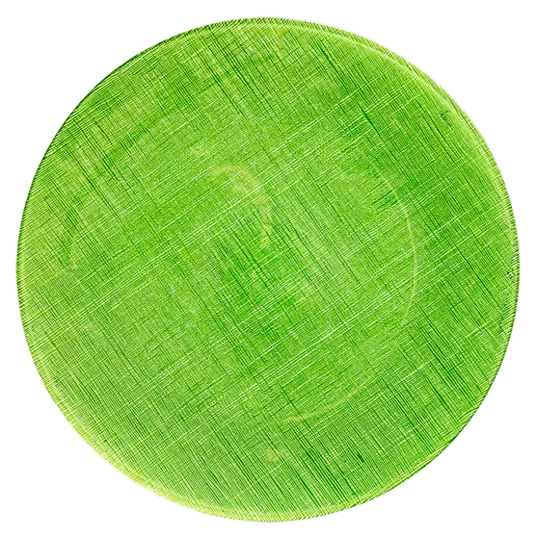 Assiette de présentation verte en verre Ø 32 cm