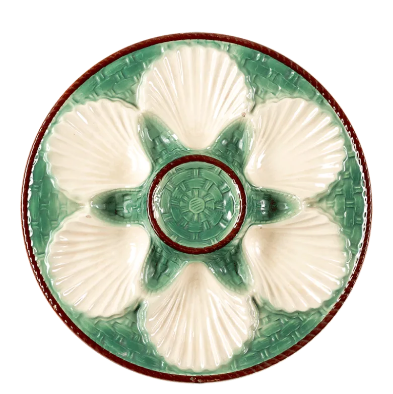 Assiette à huître Vintage verte Ø 25 cm