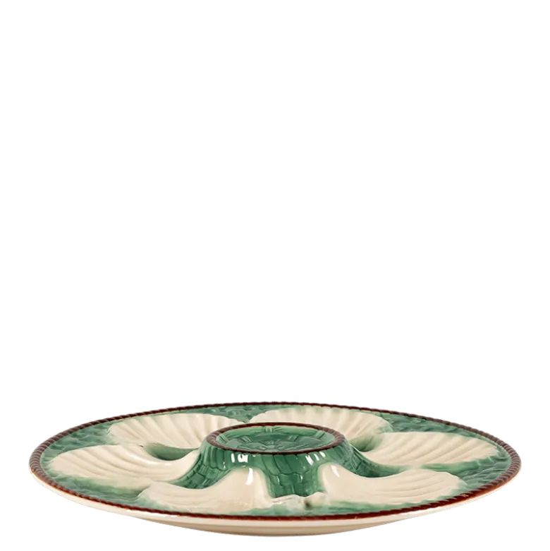 Assiette à huître Vintage verte Ø 25 cm