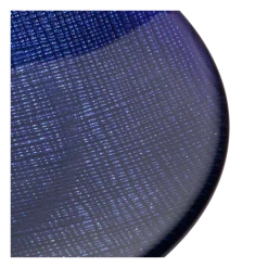 Assiette à pain bleue en verreØ 14 cm