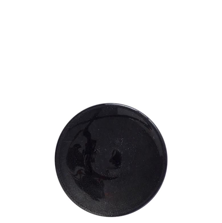 Assiette à pain noire en verre Ø 14 cm