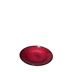 Assiette à pain rouge en verre Ø 14 cm