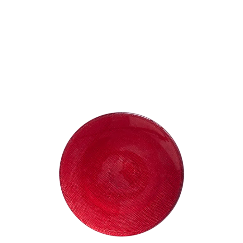 Assiette à pain rouge en verre Ø 14 cm