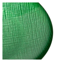 Assiette à pain verte en verre Ø 14 cm