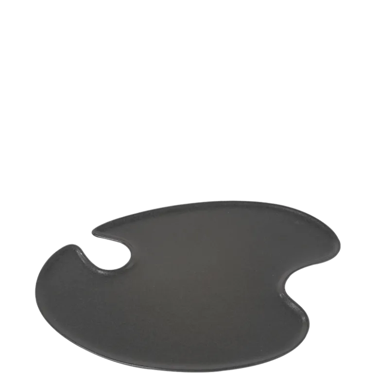 Assiette peintre carbone 18 x 20 cm