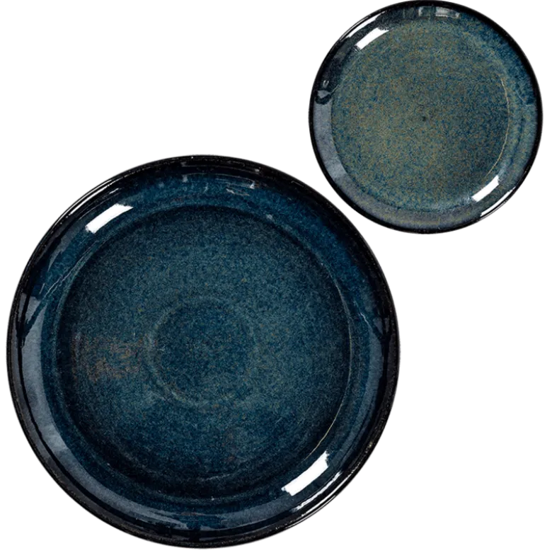 Assiettes Corfou bleue