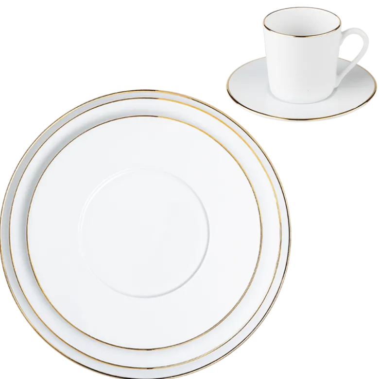 Assiettes Plane Filet Or