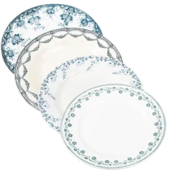 Assiettes Vintage bleu vert