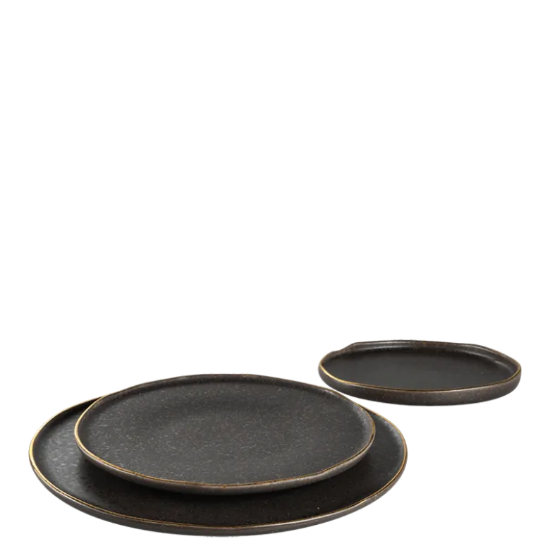 Assiettes Volcan doré
