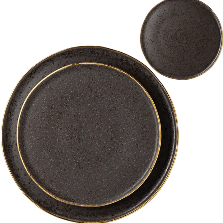 Assiettes Volcan doré
