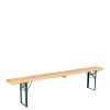 Banc en bois naturel 25 x 220 cm H 47 cm