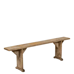 Banc en bois vintage 130-200 x 20-30 cm H 45-50 cm