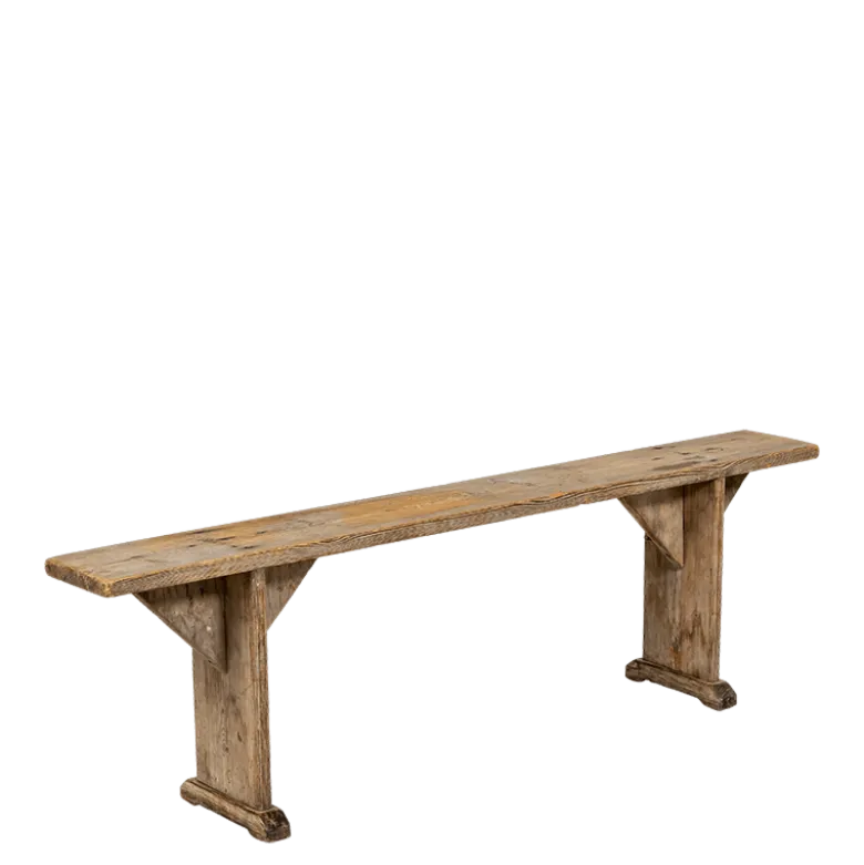 Banc en bois vintage 130-200 x 20-30 cm H 45-50 cm