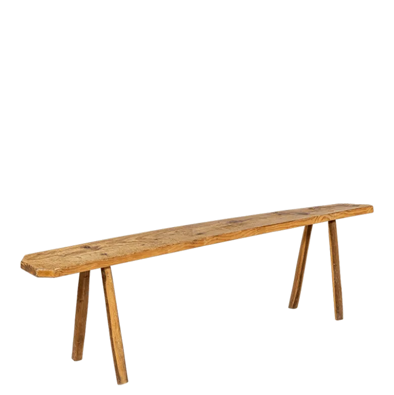 Banc en bois vintage 130-200 x 20-30 cm H 45-50 cm