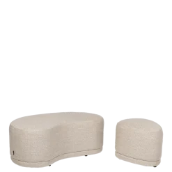 Banc Galet beige 60 x 100 cm H 40 cm