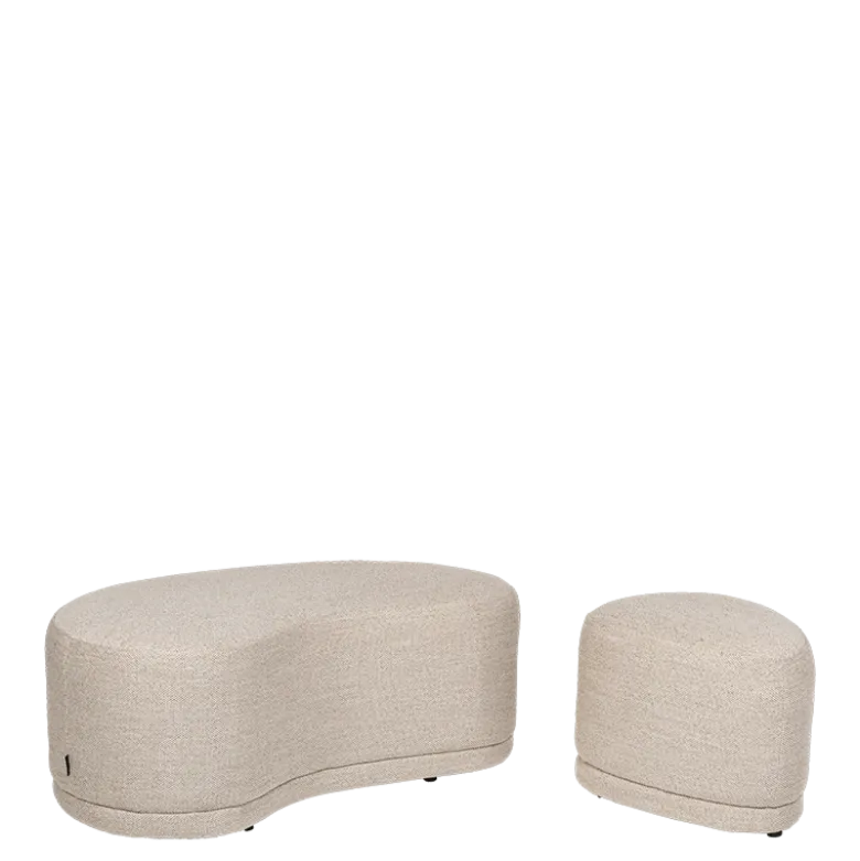 Banc Galet beige 60 x 100 cm H 40 cm
