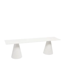 Banc Icône blanc 40 x 160 cm H 47 cm
