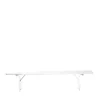 Banc Kermesse blanc 25 x 220 cm H 47 cm