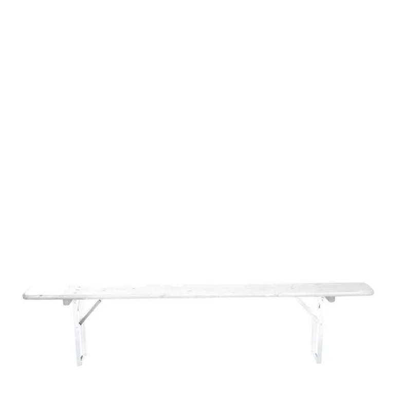 Banc Kermesse blanc 25 x 220 cm H 47 cm