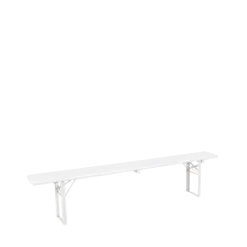 Banc Kermesse blanc 25 x 220 cm H 47 cm