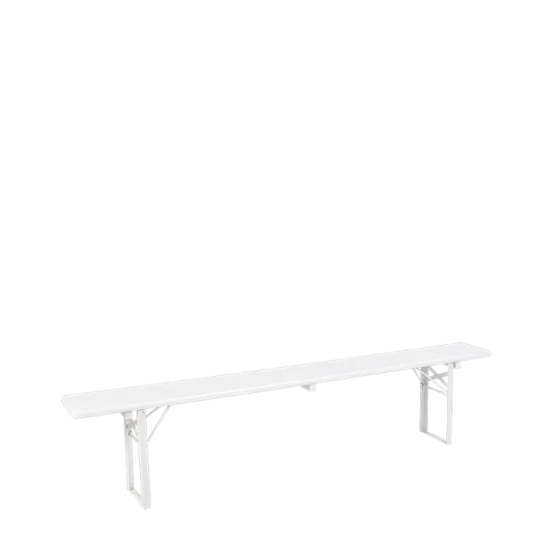 Banc Kermesse blanc 25 x 220 cm H 47 cm