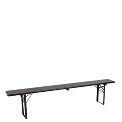 Banc Kermesse noir 25 x 220 cm H 47 cm