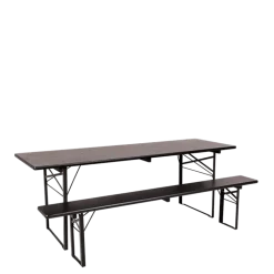 Banc Kermesse noir 25 x 220 cm H 47 cm