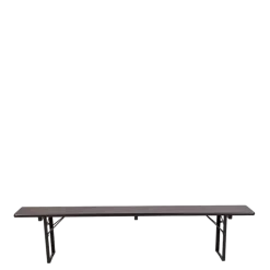 Banc Kermesse noir 25 x 220 cm H 47 cm