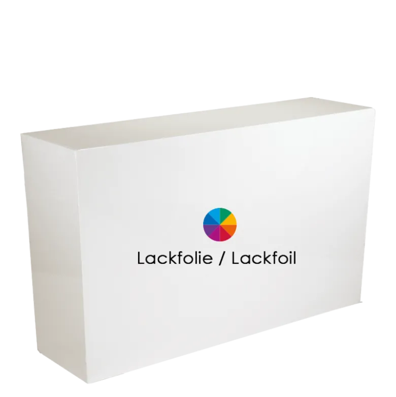 Banque d’accueil lackfolie 40 x 200 cm H 110 cm – 48 h