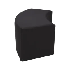 Banquette arrondie vinyle noir 50 x 150 H 47 cm