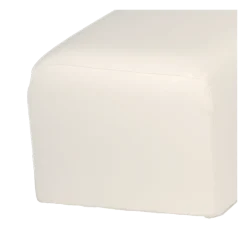 Banquette en vinyle blanc 50 x 150 cm H 40 cm