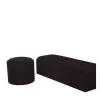 Banquette houssée noire 50 x 150 cm H 40 cm