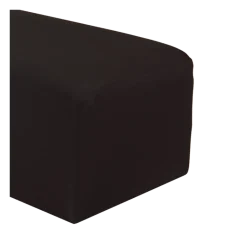 Banquette houssée noire 50 x 150 cm H 40 cm