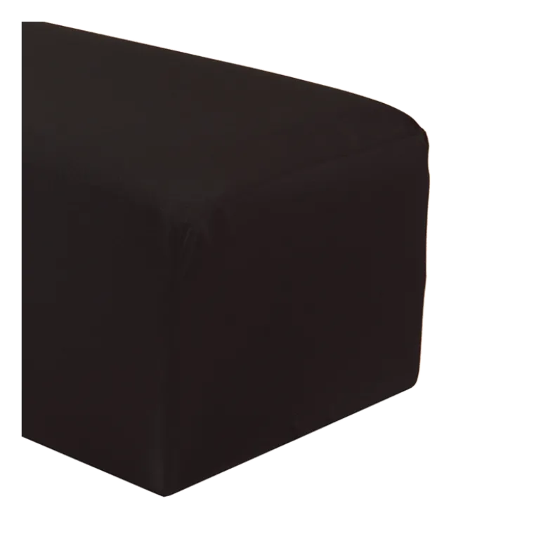 Banquette houssée noire 50 x 150 cm H 40 cm