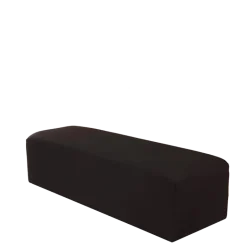 Banquette houssée noire 50 x 150 cm H 40 cm