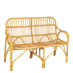Banquette rotin vintage L 100-110 cm