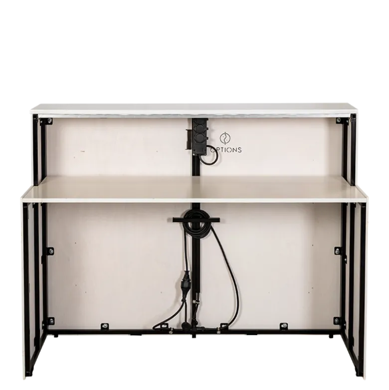 Bar pliant Moulure blanc 55 x 150 cm H 115 cm